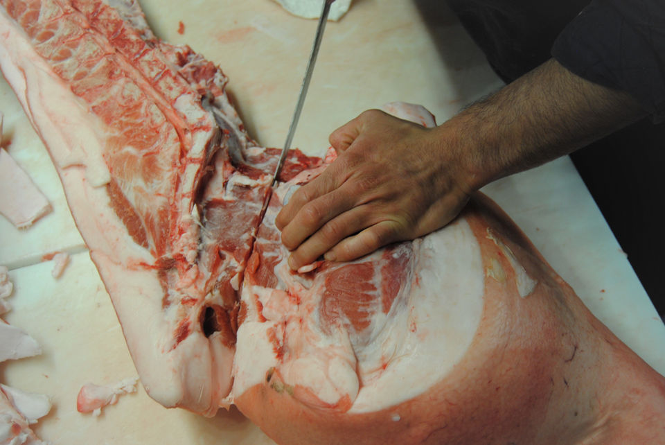 Deep Cuts master butcher at work